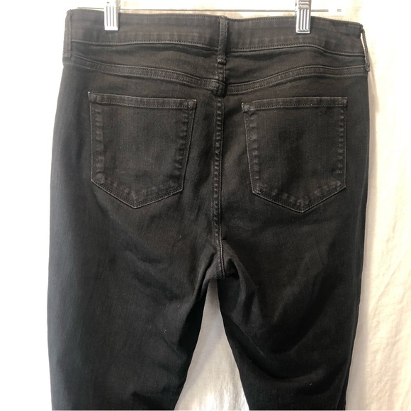 Old Navy super skinny mid rise black jeans semi crop size 10 - Picture 4 of 5